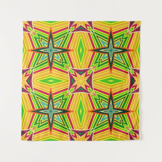 Tenture Tribal geometric vintage pattern. Seamless ethnic (Devant)