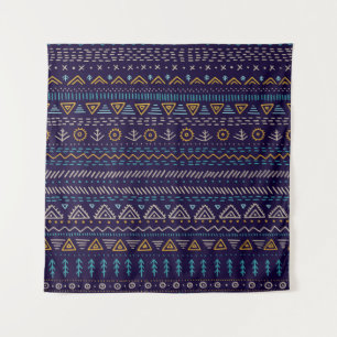 Tenture Tribal Hand-Drag : Ethnic Seamless Motif