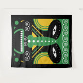 Tenture Tribal rituel vert (Devant (Horizontal))