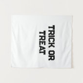 Tenture Trick ou. Traiter Halloween éffrayant noir simple (Devant (Horizontal))