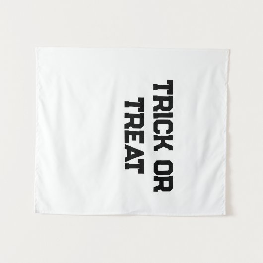 Tenture Trick ou. Traiter Halloween éffrayant noir simple (Devant (Horizontal))