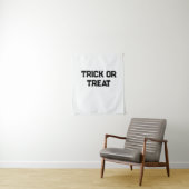 Tenture Trick ou. Traiter Halloween éffrayant noir simple (En situation)