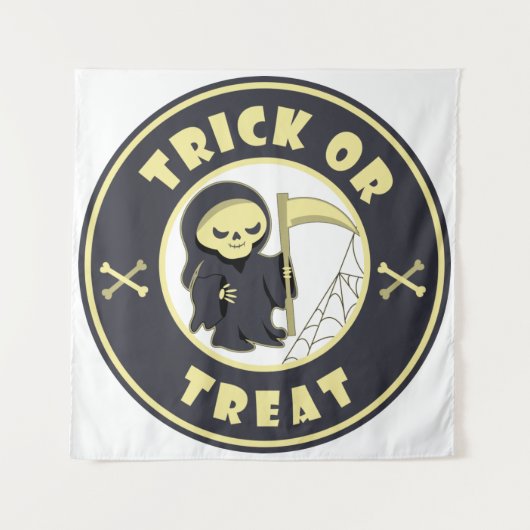 Tenture Trick ou traiter Halloween griffeur caractère (Devant)