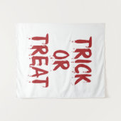 Tenture Trick ou traiter le sang rouge texte effrayant Hal (Devant (Horizontal))