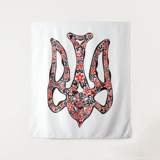 Tenture Trident de l'emblème national ukrainien tryzub sty (Devant)