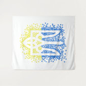 Tenture Trident de l'emblème ukrainien tryzub dispersant l (Devant (Horizontal))