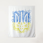 Tenture Trident de l'emblème ukrainien tryzub dispersant l (Devant)