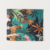 Tenture Trio de tigres tropicaux (Devant (Horizontal))