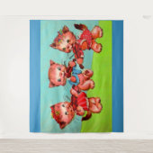 Tenture trio de violonistes kitten (Devant)