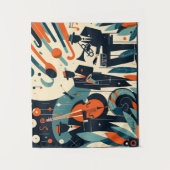 Tenture Trio du Jazz Age du Milieu du Siècle Moderne (Devant)