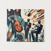 Tenture Trio du Jazz Age du Milieu du Siècle Moderne (Devant (Horizontal))