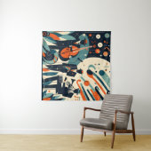 Tenture Trio du Jazz Age du milieu du XXe siècle (En situation (horizontale))