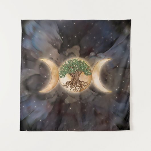 Tenture Triple Lune arbre de vie (Devant)