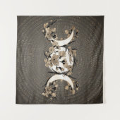 Tenture Triple Moon - Déesse - Blossom d'or (Devant (Horizontal))