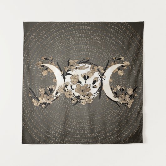 Tenture Triple Moon - Déesse - Blossom d'or (Devant)