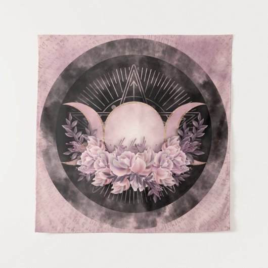 Tenture Triple Moon - Triple Goddess - Doux Floral (Devant)