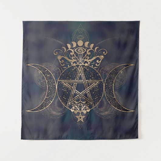 Tenture Triple Moon - Triple Goddess Gold and Purple (Devant)