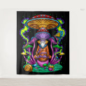 Tenture Trippy Psychedelic Mushroom Wizard (Devant)