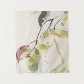 Tenture Triptyque de branche feuille aquarelle (Devant)