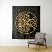 Tenture Triquetra Arbre de vie (En situation)