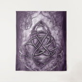 Tenture Triquetra Trinity Knot Lavender Purple Faux Métal (Devant)
