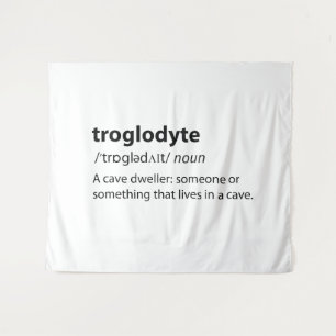 Tenture Troglodyte - Funny Cave Dweller Caver Spéléologie