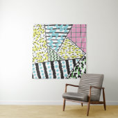 Tenture Trois Abstraits : Art Arrière - plan Dessiné À La  (En situation)