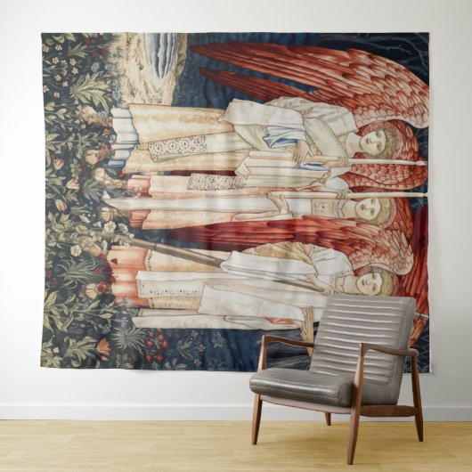 Tenture Trois Anges, William Morris (En situation (horizontale))