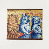 Tenture Trois chats chantant par Louis Wain (Devant (Horizontal))