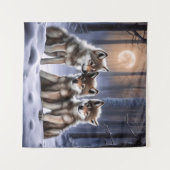 Tenture Trois petits loups (Devant (Horizontal))