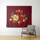 Tenture Trois Roses de bijoux (En situation (horizontale))