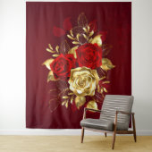 Tenture Trois Roses de bijoux (En situation)