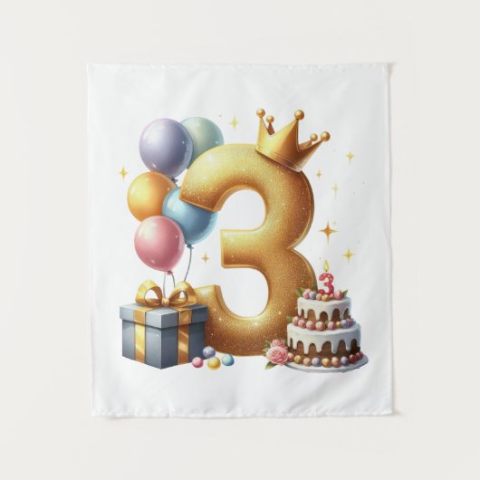 Tenture Troisième anniversaire doré (Devant)