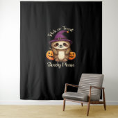 Tenture Trop Lazy pour faire peur mignon Halloween Sloth C (En situation)