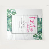 Tenture Tropical 50th Birthday Party Arrière - plan (Devant (Horizontal))