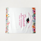 Tenture Tropical Aloha Luau Graduation 2024 Contexte (Devant (Horizontal))
