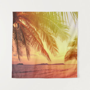 Tenture Tropical Beach Paradise : Paysage serein.