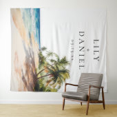 Tenture Tropical Beach Wedding Photo Contexte (En situation (horizontale))