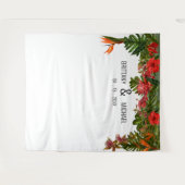 Tenture Tropical Breeze Mariage Arrière-plan Photo Booth (Devant (Horizontal))
