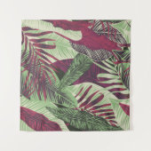 Tenture Tropical Exotic : Vert tendance sans couture (Devant (Horizontal))