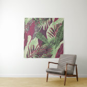 Tenture Tropical Exotic : Vert tendance sans couture (En situation)