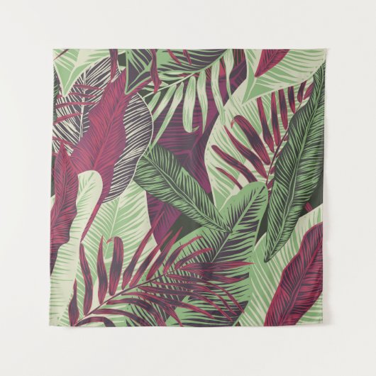 Tenture Tropical Exotic : Vert tendance sans couture (Devant)