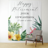 Tenture Tropical Floral Retirement Party - fond photo (En situation)