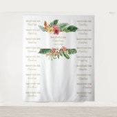 Tenture Tropical Floral Step & Repeat Bautizo Backdrop (Devant)