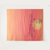 Tenture Tropical italien Sunset Palm Tree Minimal Mariage (Devant (Horizontal))
