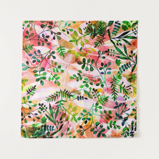 Tenture Tropical leaves pattern repeating. Artistic photo (Devant)