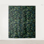 Tenture Tropical Monstera Botanical Green Jungle Wall  (Devant)