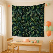Tenture Tropical Monstera Botanical Green Jungle Wall 