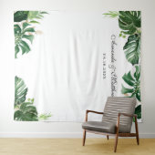 Tenture Tropical Palm Feuille Mariage d'été arrière-plan (En situation (horizontale))