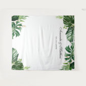 Tenture Tropical Palm Feuille Mariage d'été arrière-plan (Devant (Horizontal))